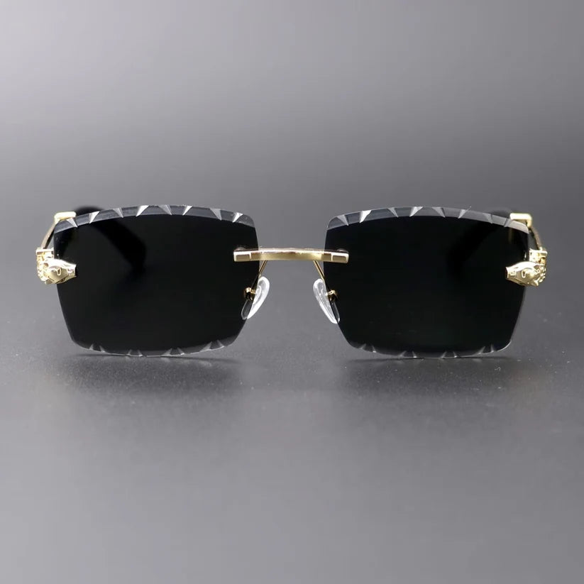 Rimless & Diamond Cut , Snake/ lizard frame