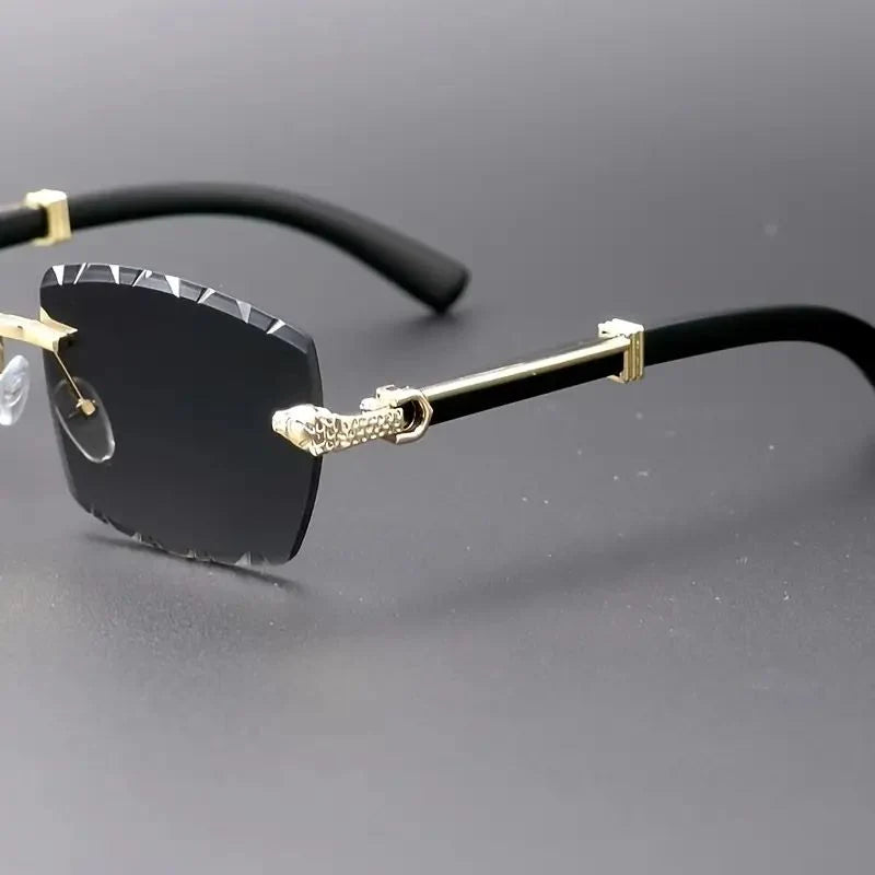 Rimless & Diamond Cut , Snake/ lizard frame