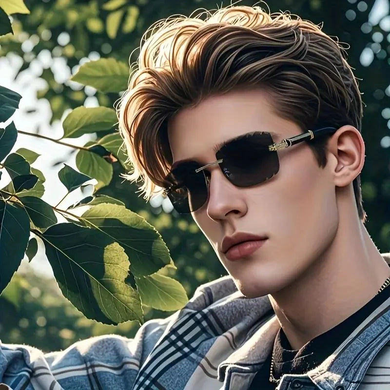 Rimless & Diamond Cut , Snake/ lizard frame